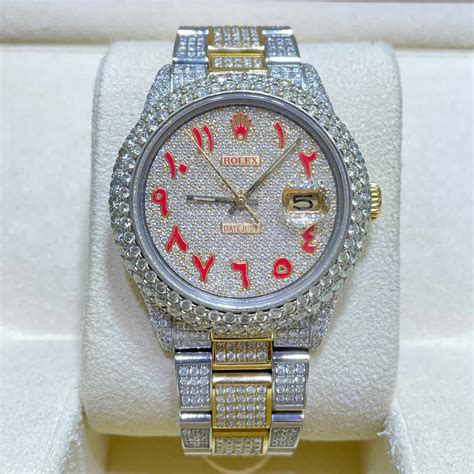 bust down rolex red face